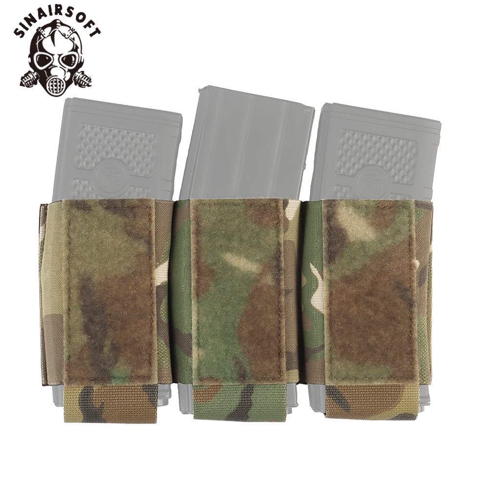SINAIRSOFT เสื้อกั๊กยุทธวิธีกลางแจ้ง Velcro ในตัวแผง 5.56/7.62 Triple ...