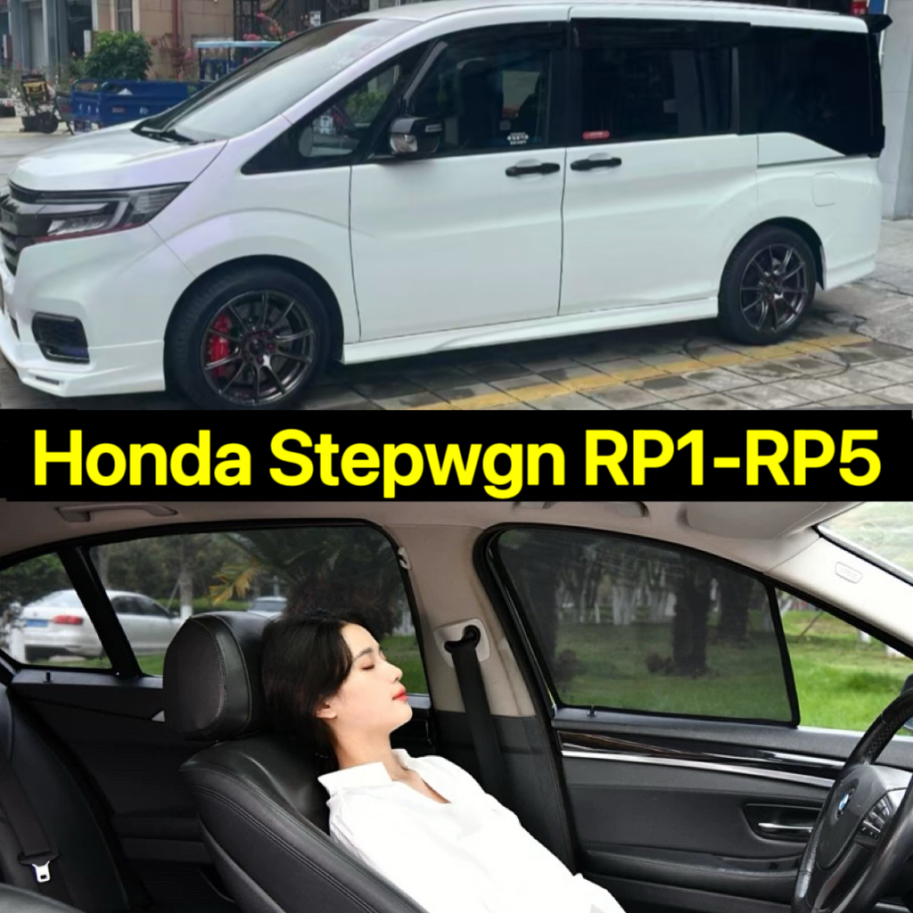 แม่เหล็กม่านบังแดดรถยนต์สําหรับHonda Stepwagon RP5 2015-2021 ผ้าม่าน ...