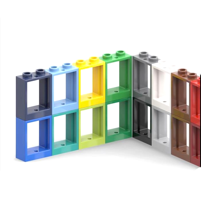 5pcs 60592 กรอบประตูหน้าต่าง 79128 60601Glass Building Blocks Moc ...
