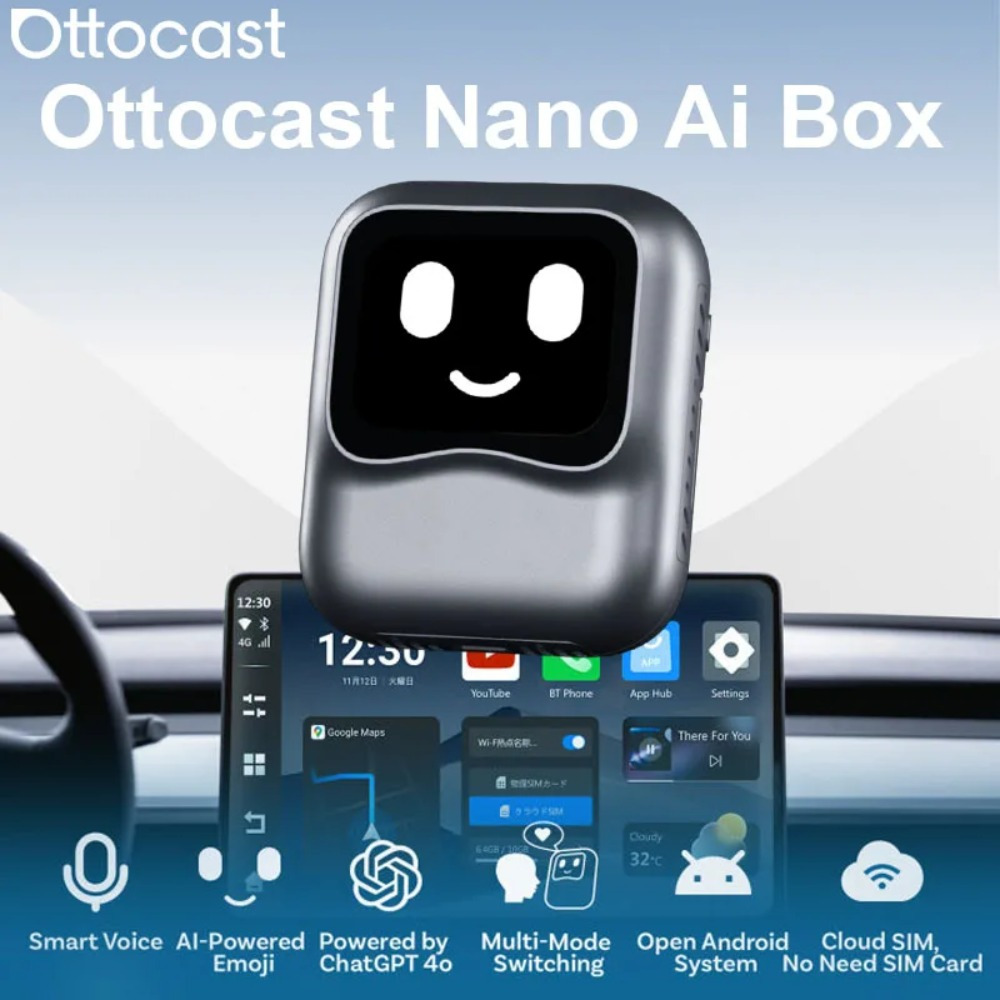 Ottocast Ottaibox Nano Al Voice Conversation CarPlay AI Box 8+128GB QCM ...