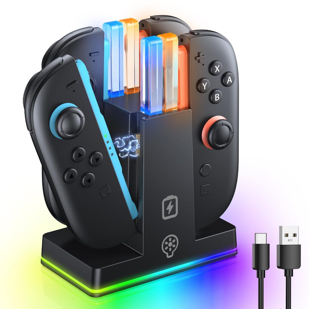 แท่นชาร์จสําหรับ Nintendo Switch 2 (2025) สําหรับ Joy-Con 2, Dual ...