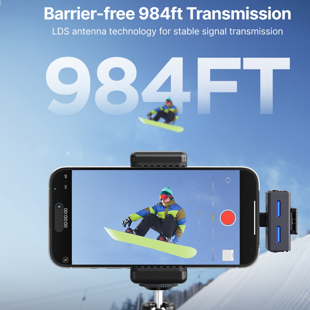 BOYA BOYALINK 3 ไมค์ไร้สาย AI-Powered ไมค์ตัดเสียงรบกวน ไมค์ไลฟ์สด ไมค์อัดเสียง สำหรับ Phone กล้อง