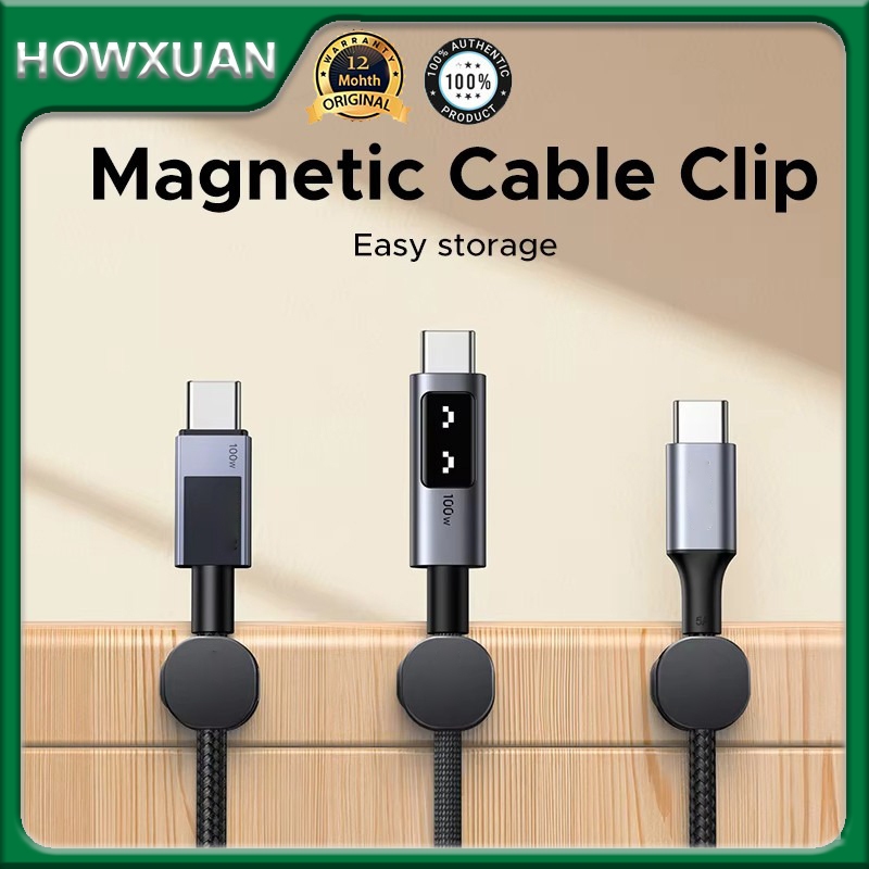 Howxuan By UGREEN Magnetic Cable Management Clips Organizer สาย USB ...