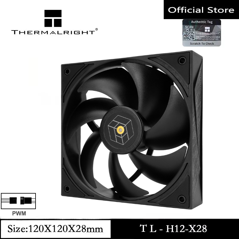 Thermalright TL-H12-X28 พัดลม 120 มม.พัดลม CPU 28 มม.Thicknes 2150RPM 4pin PWM Silent Cooler พัดลม S-FDB แบริ่ง CPU ระบายความร้อน