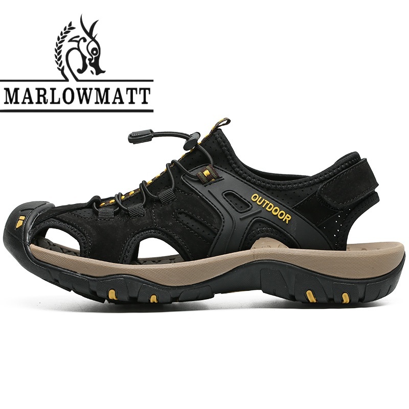 Marlowmatt รองเท้าแตะผู้ชาย 2025 สไตล์ใหม่รองเท้าฤดูฝนรองเท้าแบรนด์ดังกลางแจ้งปีนเขากันน้ํากันลื่น