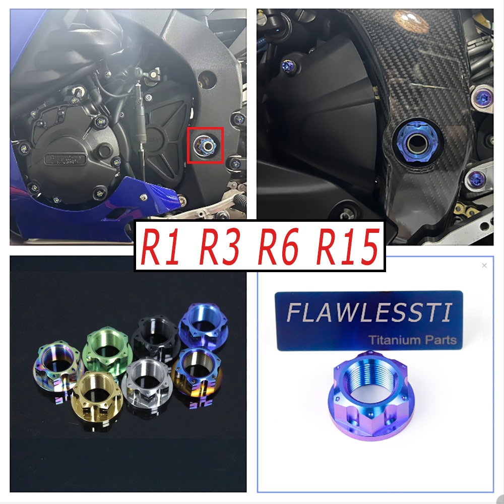 FLAWLESSTI Yamaha YZF-R1 R6 R3 R15 Gr5 น็อตสวิงอาร์มไทเทเนียม | Shopee ...