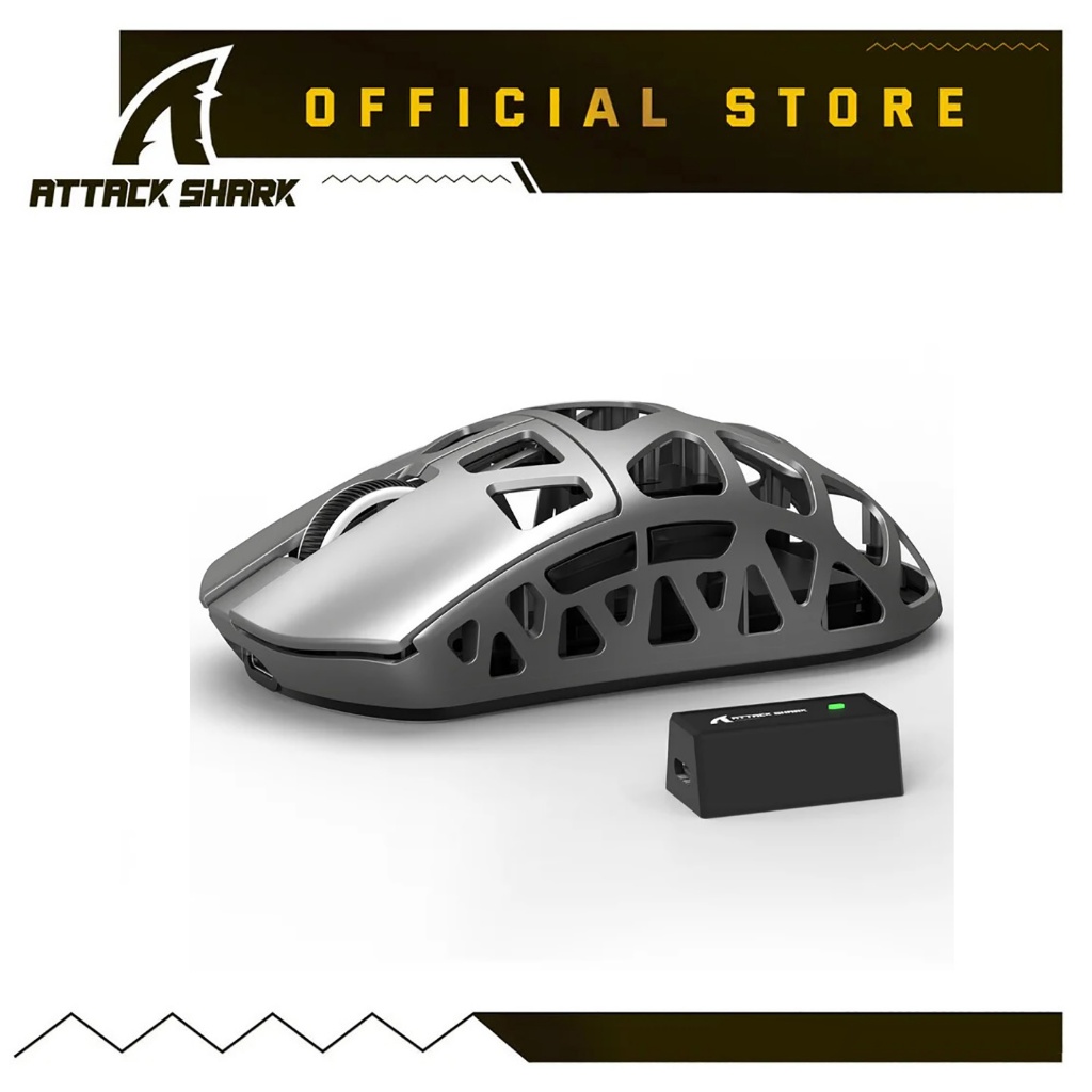 ATTACK SHARK R3 Magnesium Alloy Gaming Mouse 8K, 6 ปรับ DPI สูงสุด ...