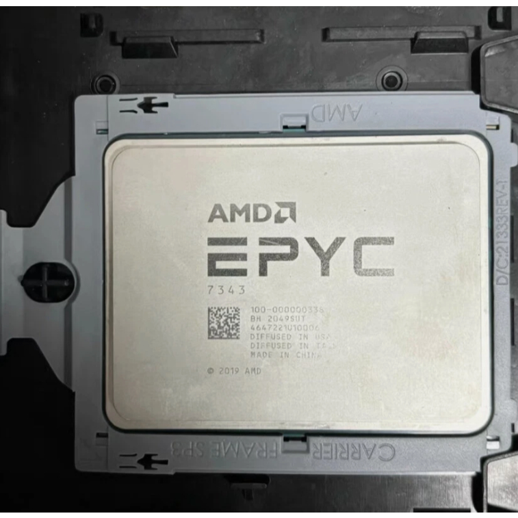 AMD EPYC 7343 โปรเซสเซอร์ CPU 16 แกน 32 เกลียว 3.2-3.9Ghz SP3 CPU ปลด ...