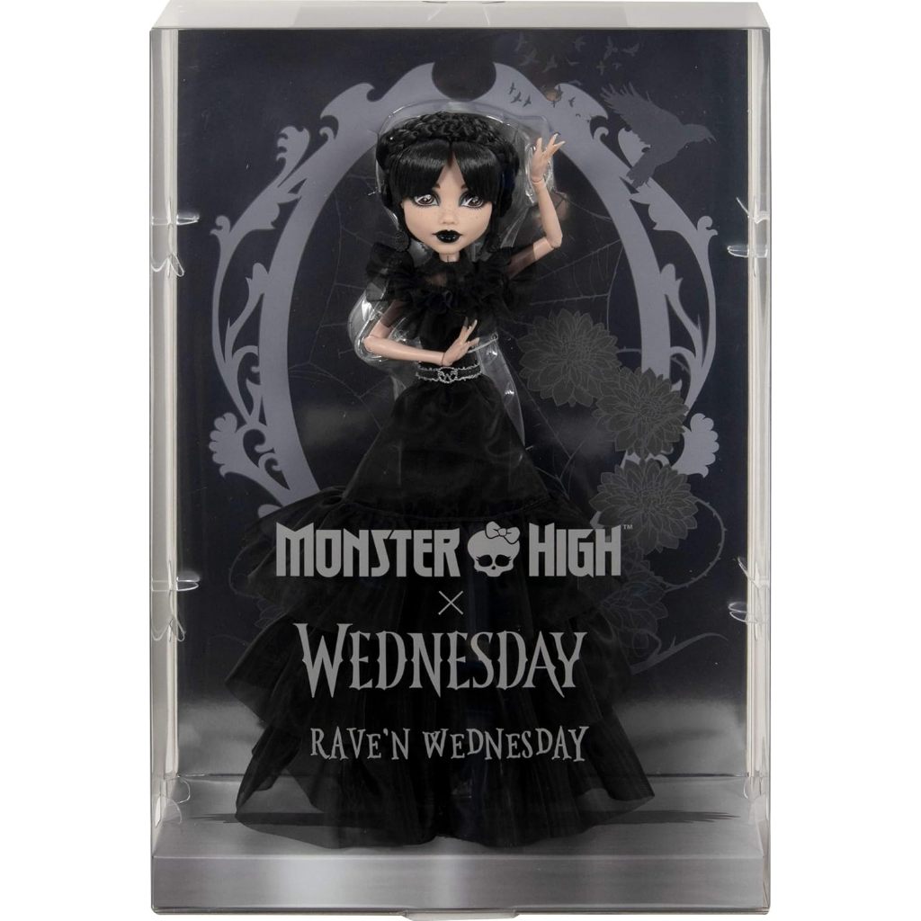 Monster High Wednesday Doll, RaveN Wednesday Collectible in Black ...