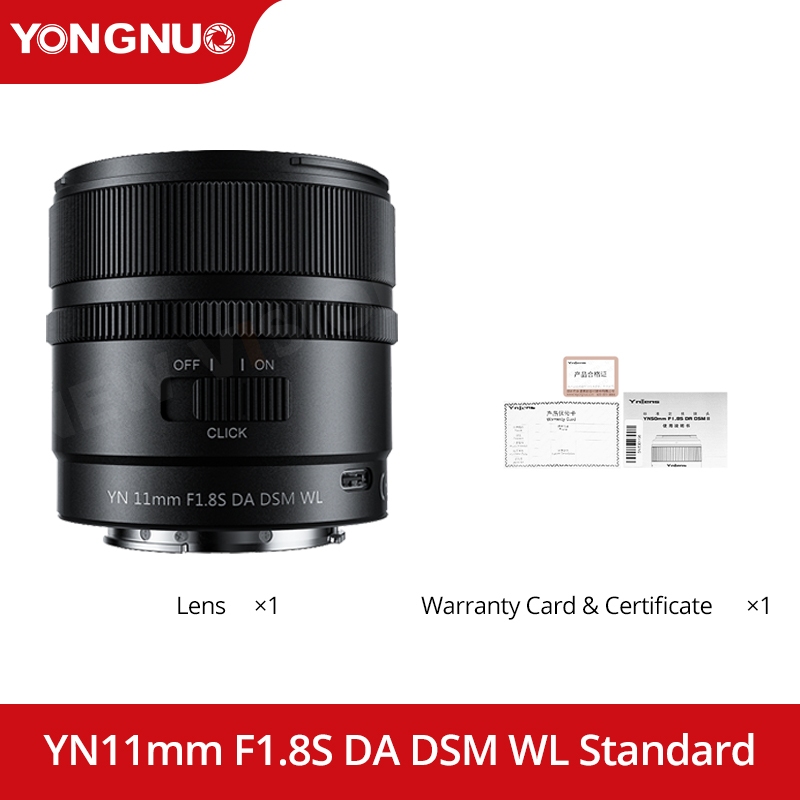 YONGNUO YN11mm F1.8S DA DSM WL AF/MF APS-C กรอบรูรับแสงขนาดใหญ่