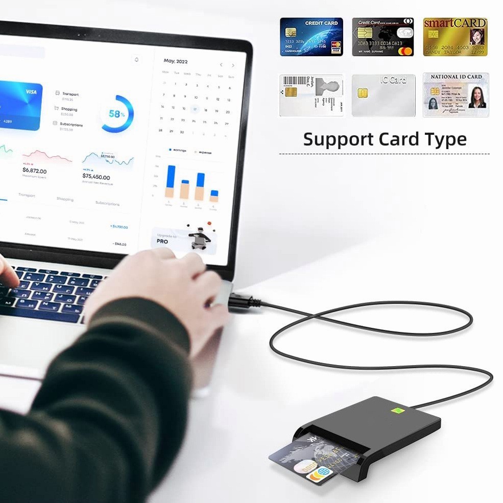 เครื่องอ่านบัตรประชาชน Smart Card Reader รุ่น CAC SD Card Reader เข้า ...