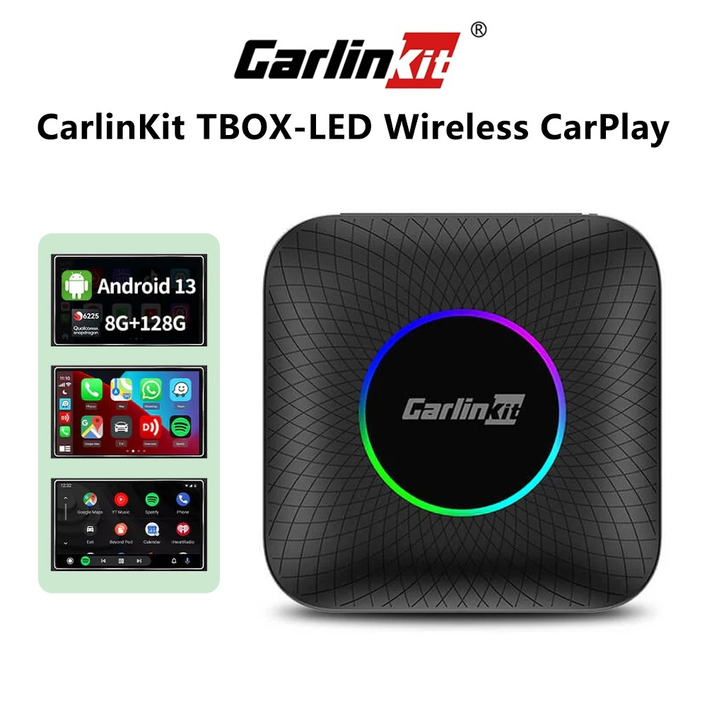 Carlinkit Tbox Led Multi Single Video Android13 AI Box Wireless CarPlay ...