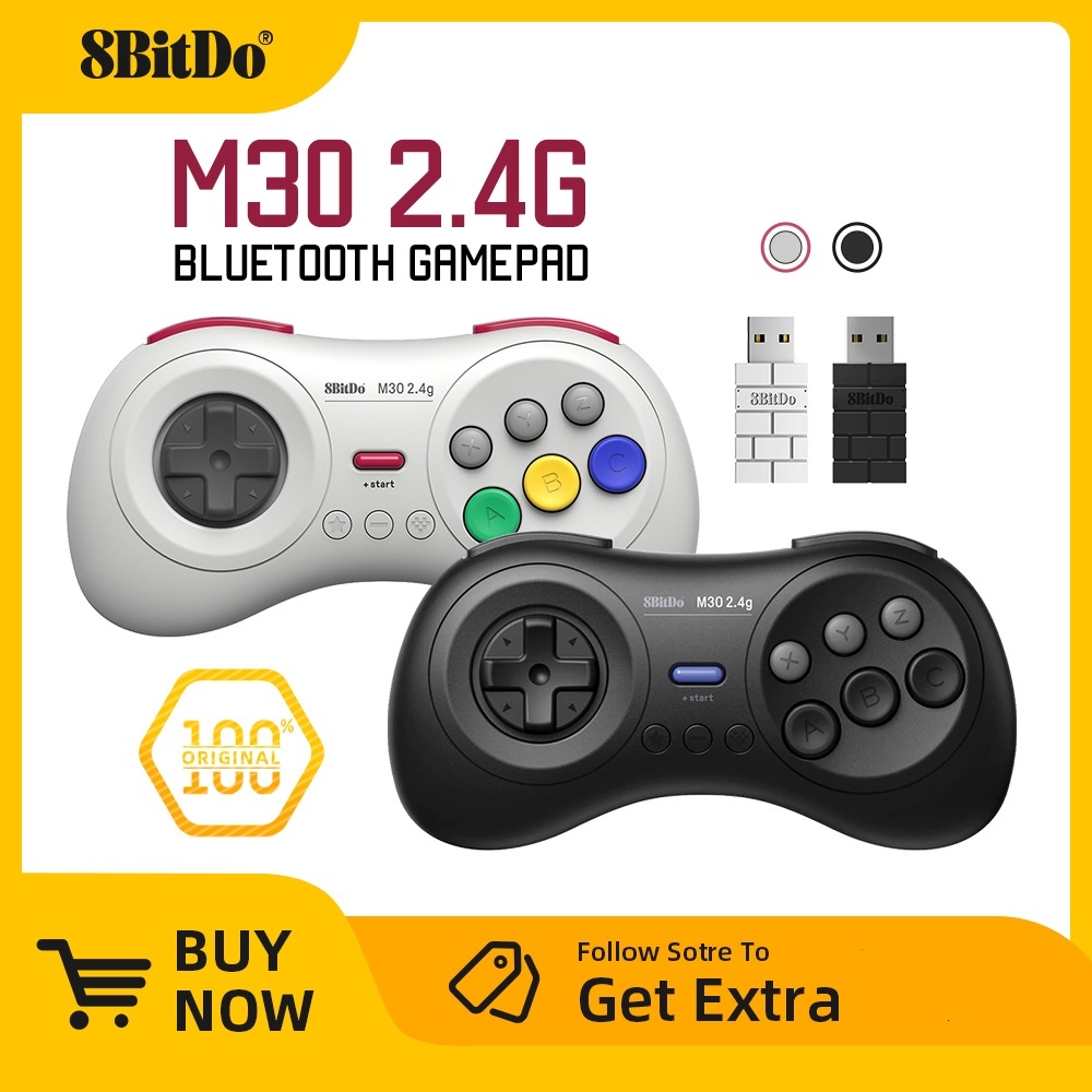 8Bitdo M30 2.4G Mini Gamepad ตัวควบคุมเกมสําหรับ Sega Genesis Mini และ ...