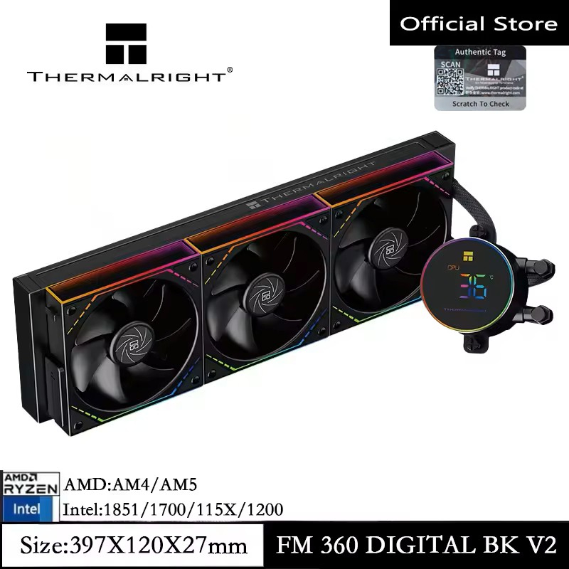 Thermalright FROZEN MAGIC 360 DIGITAL ARGB CPU Water Cooler หน้าจอ ...