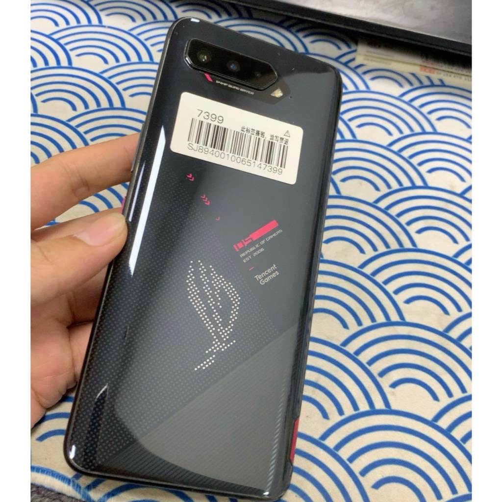 Asus Rog 5 Rog5 Gaming โทรศัพท์มือถือโทรศัพท์เกม 128GB Rog Phone 5 ใช้ ...
