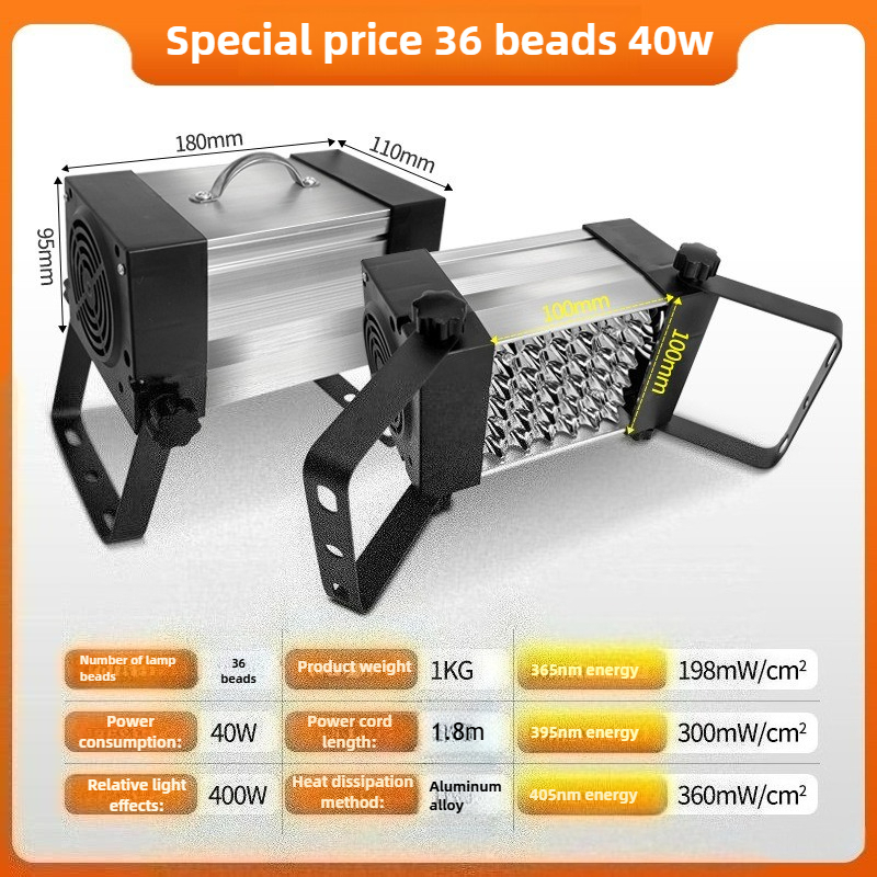 365nm/395nm/405nm แบบพกพา UV Curing Light High Power LED Light กาวเงา ...