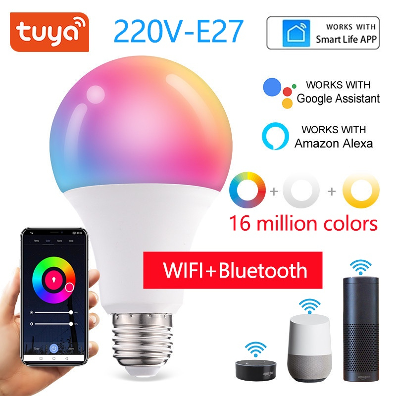 Wifi 10W Briturn APP Wifi หลอดไฟ E27 สมาร์ท LGBWW 220V อัตโนมัติ LED ...