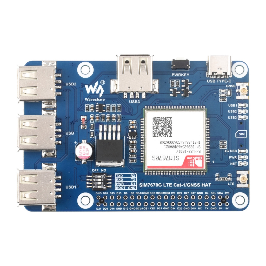 4G LTE Cat-1 GPS HAT IoT โครงการ USB HUB โมดูลขยายบอร์ด Starter Kit ...