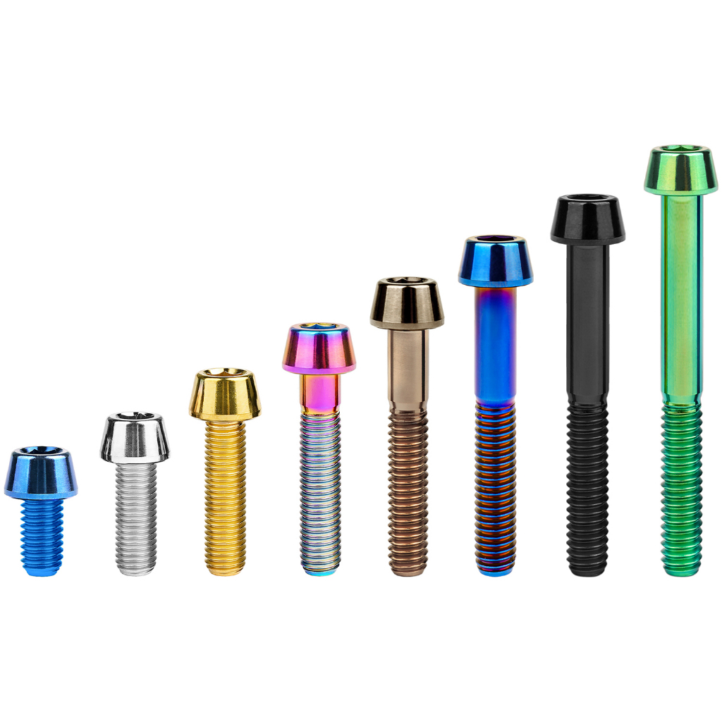 Viti In Titanio DIN912 A Brugola – Testa Conica, M5, Lunghezze 9-60 Mm – Metriche – Varie Misure