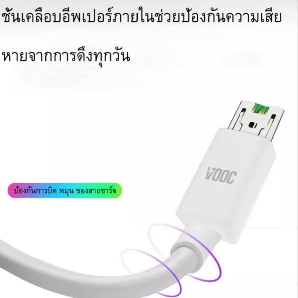 ชุดชาร์จ OPPO VOOC 100% Fast Charging 2 เมตร สายชาร์จ Micro USB + หัว ...