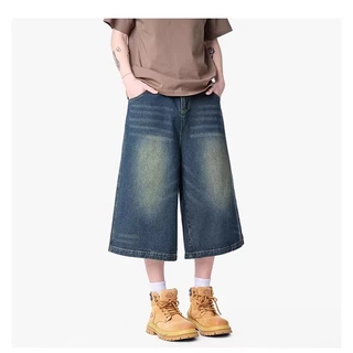 โปรโมชั่น Flash Sale : กางเกงยีนส์ขาสั้นผู้ชาย ทรง baggy ทรงหลวม แฟชั่นเกาหลี สไตล์สตรีท 3ส่วน เหมาะกับทุกสไตล์ ทุกโอกาส ใส่สบายทุกวัน