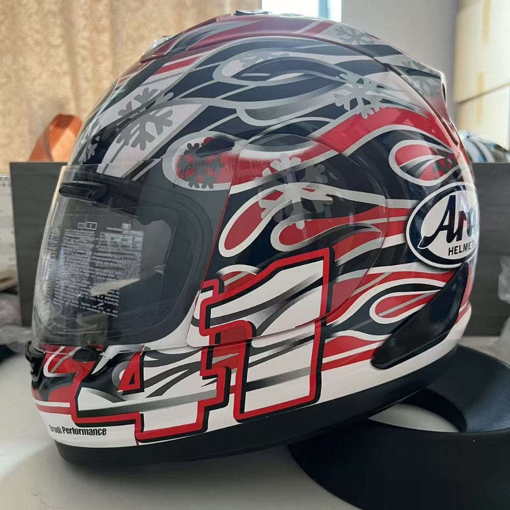 ARAI RX-7 R5 สีดําสีแดงหมวกกันน็อคฮาการถจักรยานยนต์หมวกกันน็อคเต็มหน้า ...