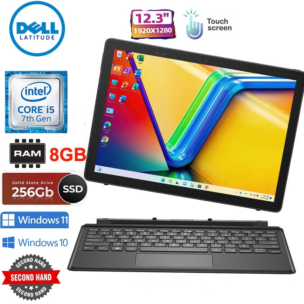 Dell Latitude 5285 2in1 12.3 นิ้ว FHD+ Intel Core i5 7th Gen 7200U