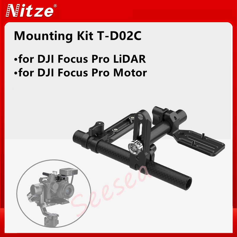 Nitze T-D02C Montageset Kit De Montaje Lidar Nitze Para Dji Focus Pro Lidar Y Focus | Cuotas Hoogte Verstelbare Camera Mount