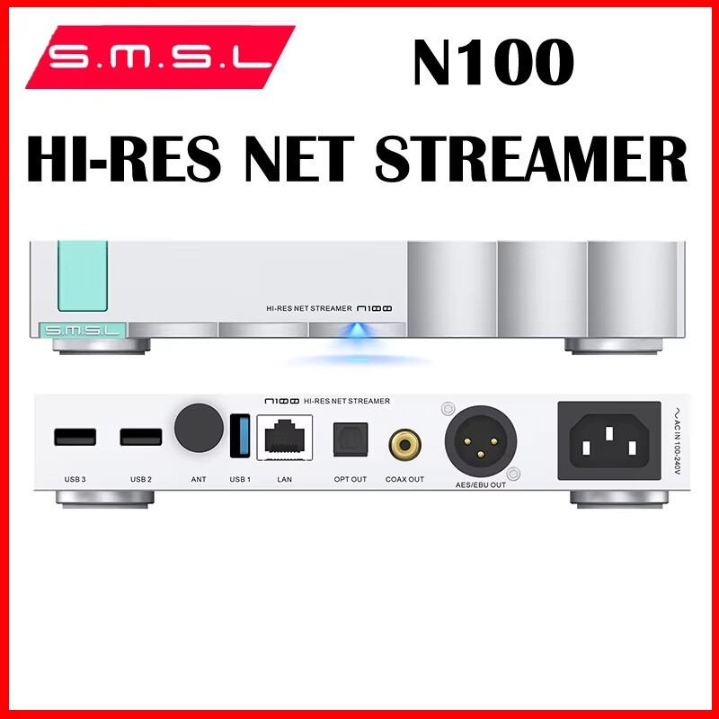 SMSL N100 HI-RES NET STREAMER อินเทอร์เฟซ Multi-input รองรับ TIDAL ...