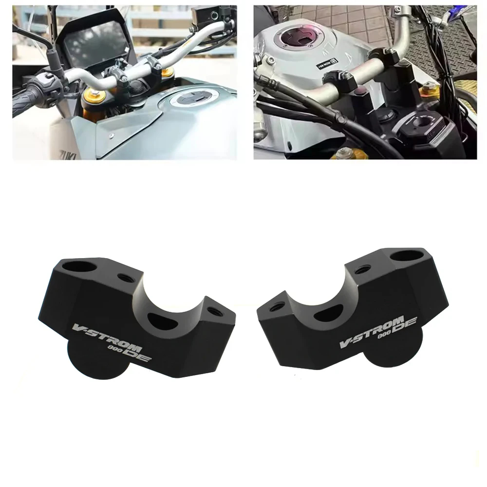 Vstrom 800 Handlebar Risers Bar Clamp Cover รถจักรยานยนต์ Bar Mount ...