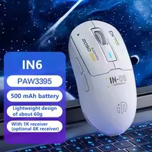 Inphic IN6 PAW3395 Sensor 26000DPI เมาส์ไร้สายบลูทูธเมาส์สําหรับเล่นเกม ...