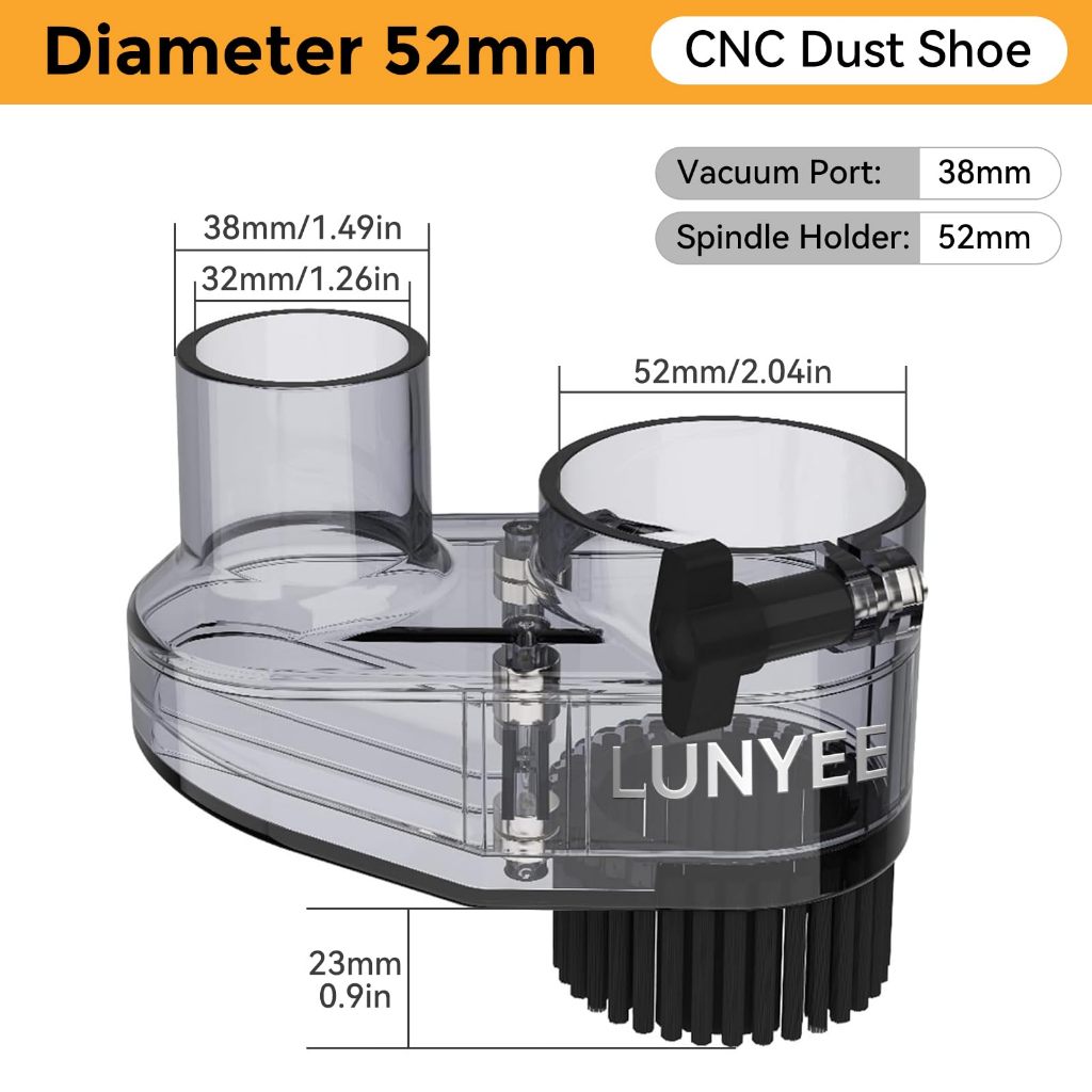 CNC Router ฝุ่นรองเท้า 52 มม.โปร่งใส CNC Dust Boot Router เครื่องแกน ...
