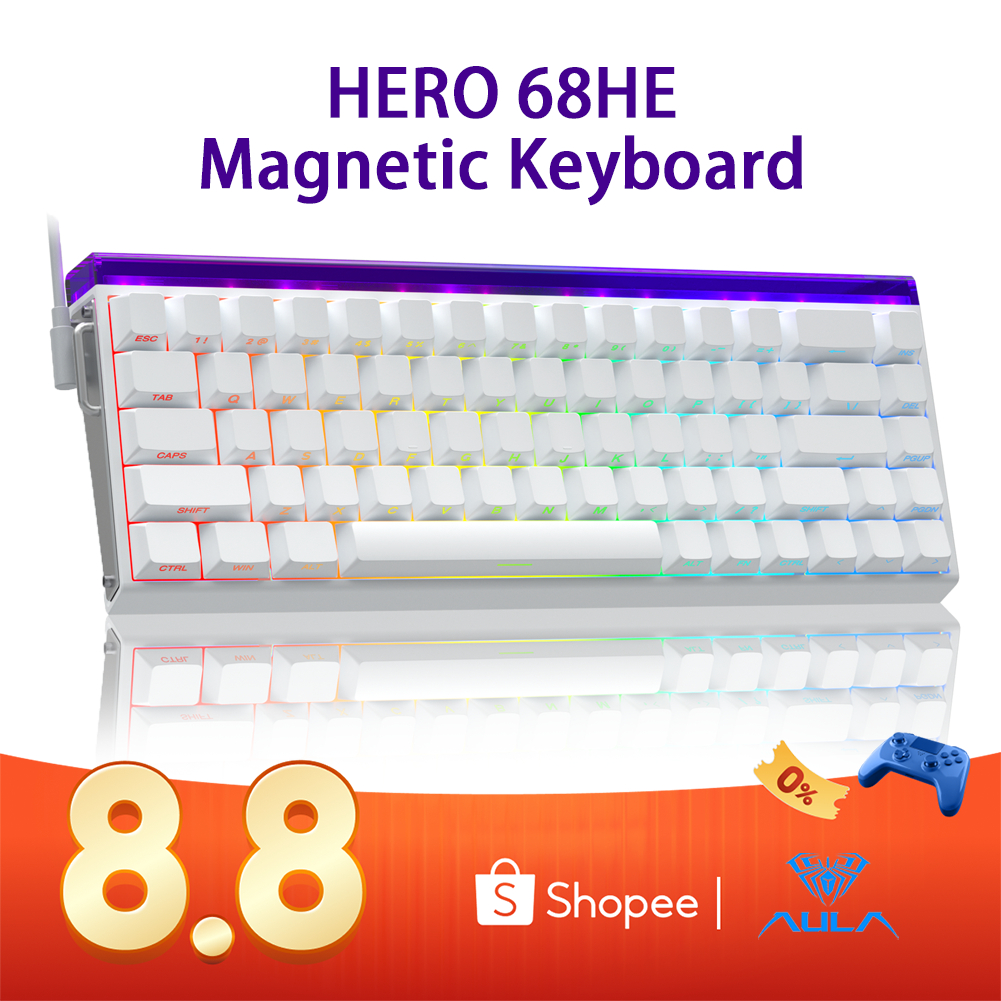 Aula HERO 68HE Magnetic RT Mechanical Keyboard 68Keys 8Khz คีย์บอร์ด ...