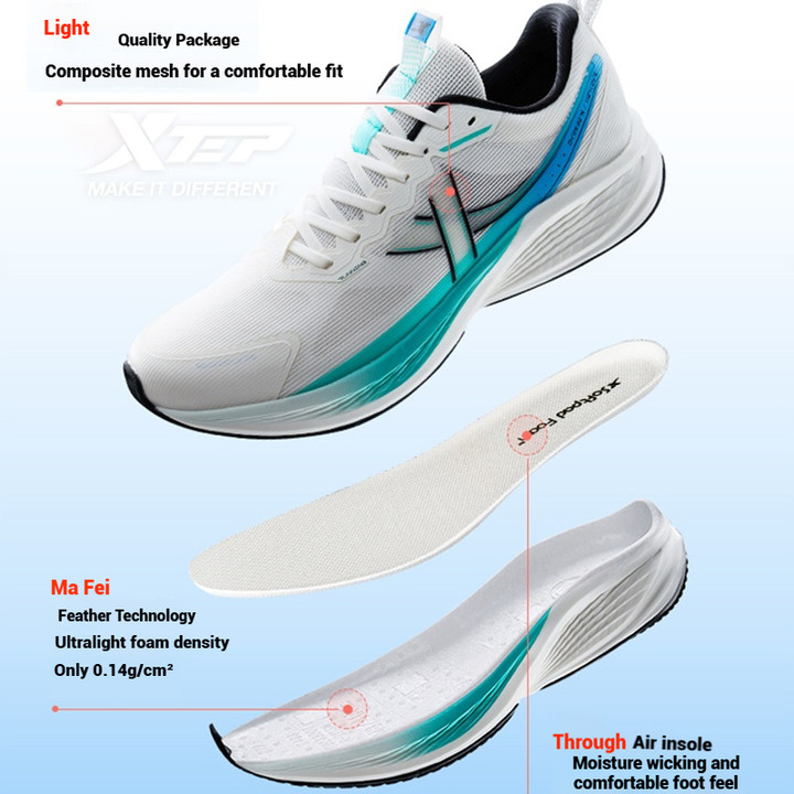XTEP Five Speed ET | ระดับรายการ 0-5 กม. รองเท้าวิ่งง่ายเกณฑ์ต่ํารองเท้าวิ่งกันกระแทก — รองเท้ากีฬา แบรนด์ Xtep ของแท้ 100% เช็คราคาจาก Shopee Lazada - รูปที่ 1