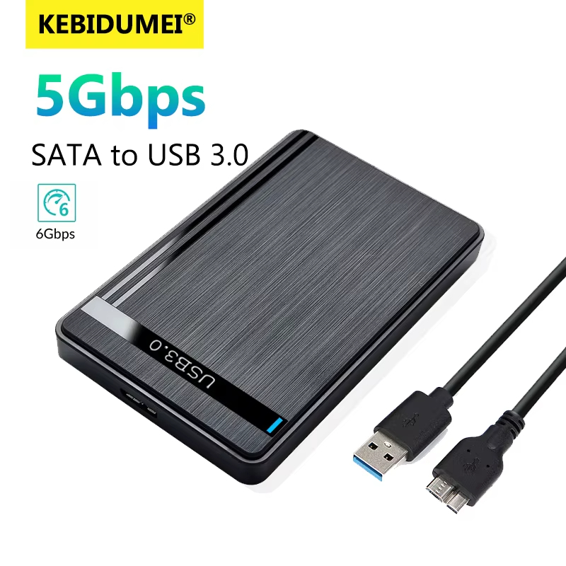 2.5 "HDD Enclosure SATA to USB 3.0 ฮาร์ดไดรฟ์ภายนอกมือถือสําหรับแล็ปท็อป PC 5Gbps Speed Enclosure SATA SSD HDD Storage Case