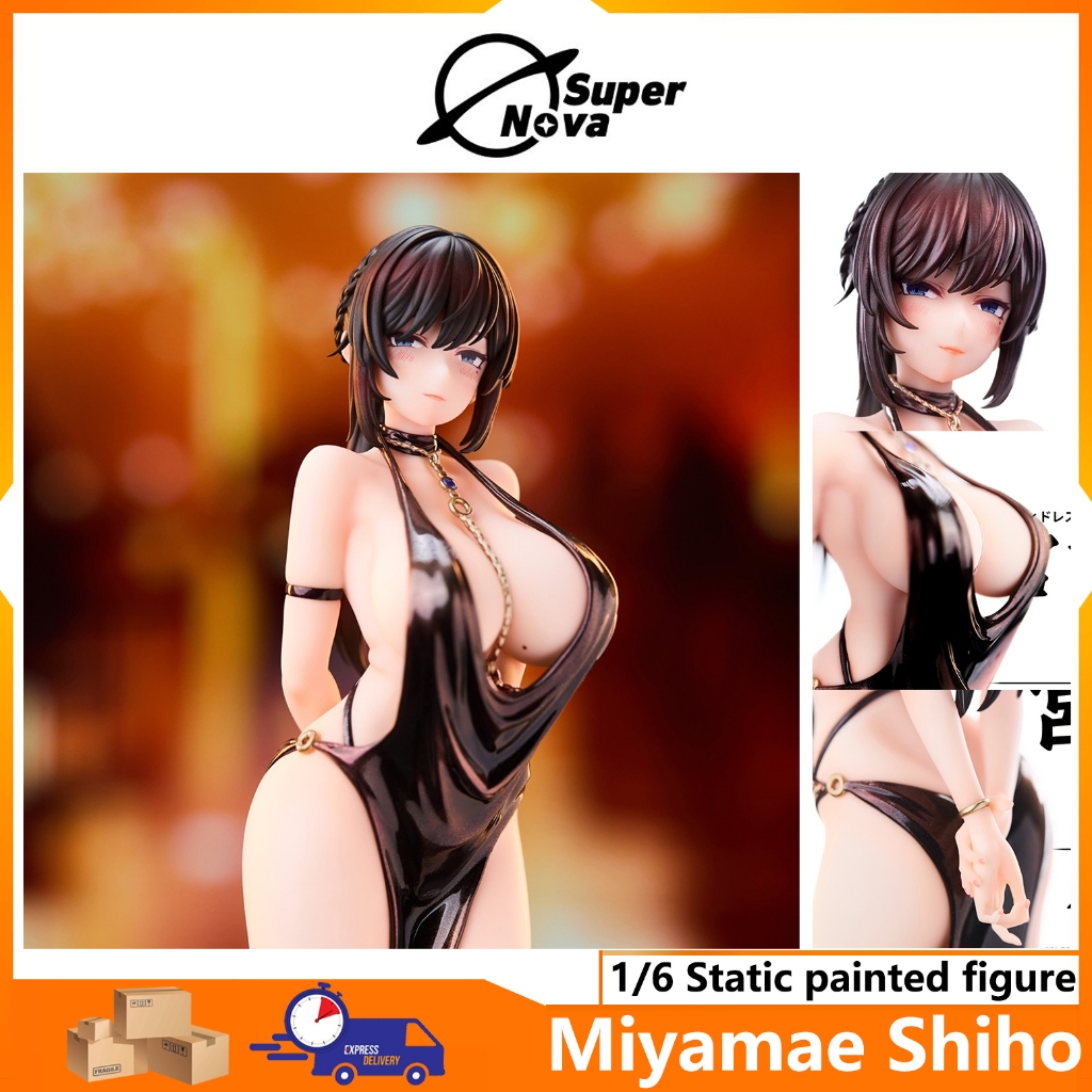 open lace back dress Charm Shiho Miyamae Party Dress Ver., Deluxe Edition 1/6 Scale Figure |  Original Character