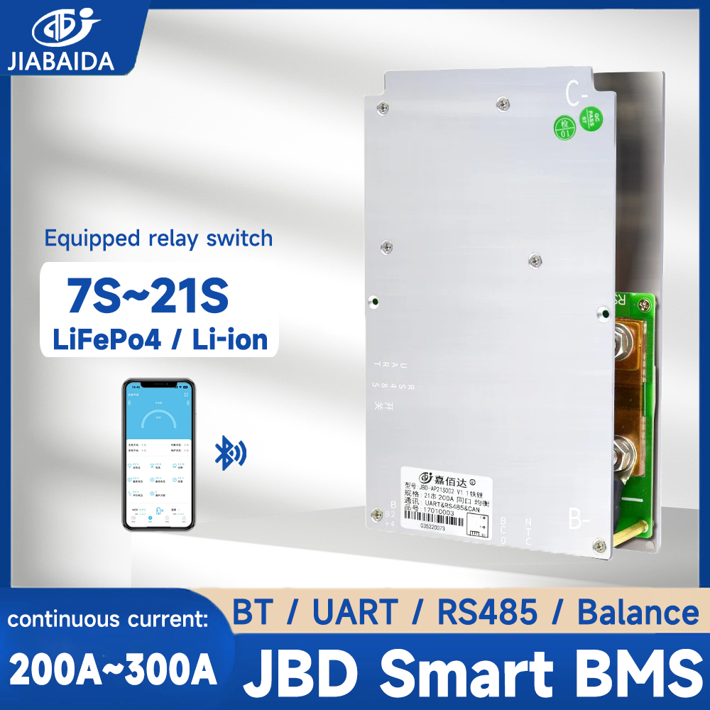 JBD Smart BMS High Power 7S -21S Lifepo4 16S 48V 200A 300A ฟังก์ชั่นการ ...