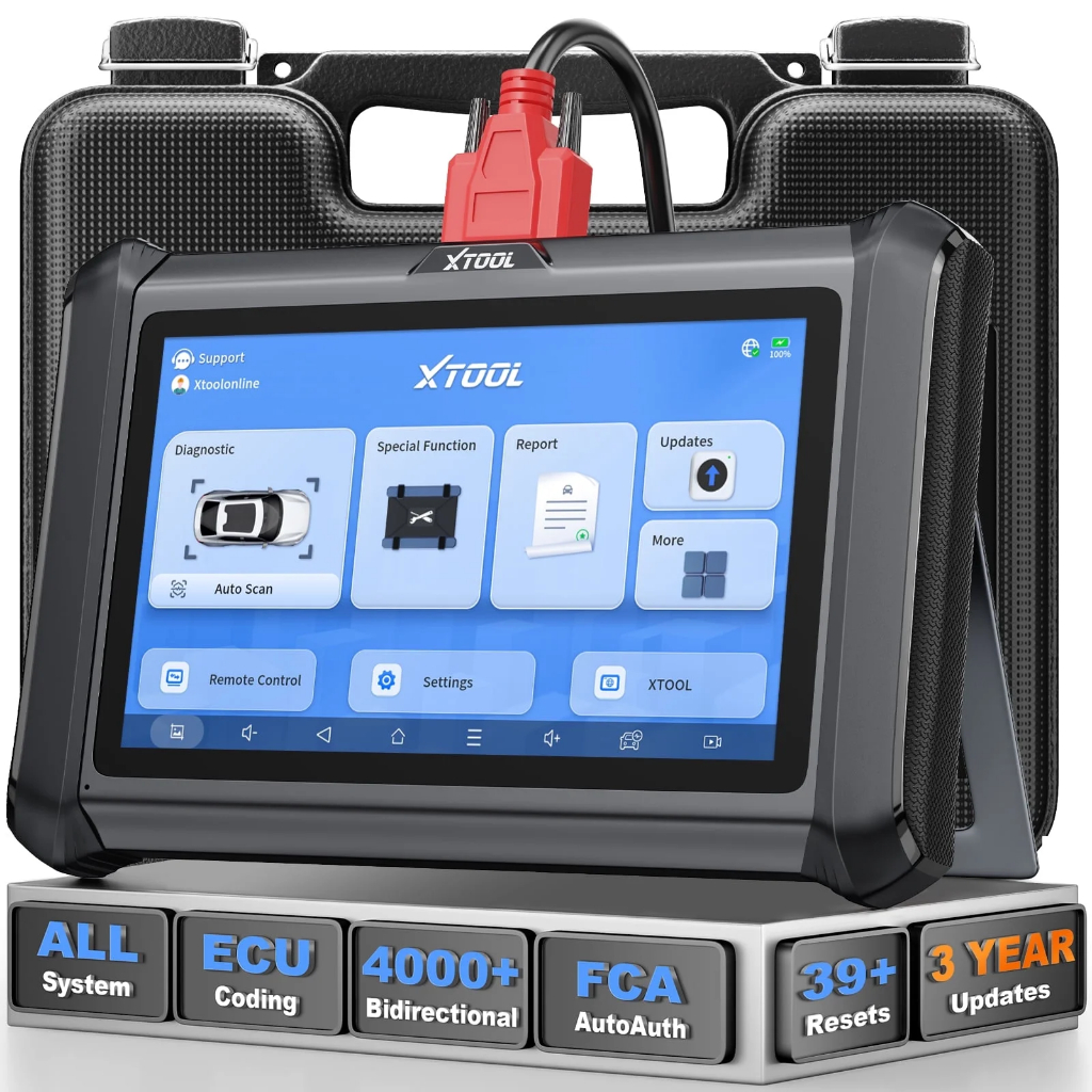 XTOOL D7S D7W OBD2 Scanner Full System ECU Coding Active Test Key ...