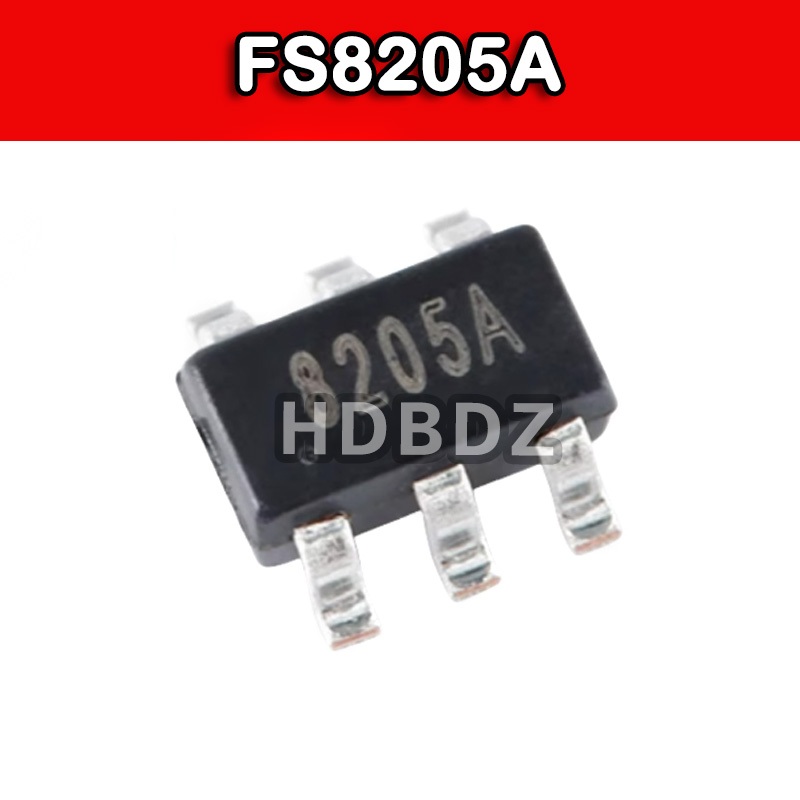 20-100pcs FS8205A SOT23-6 8205A แบตเตอรี่ลิเธียมป้องกันชิปวงจร IC SMD ...