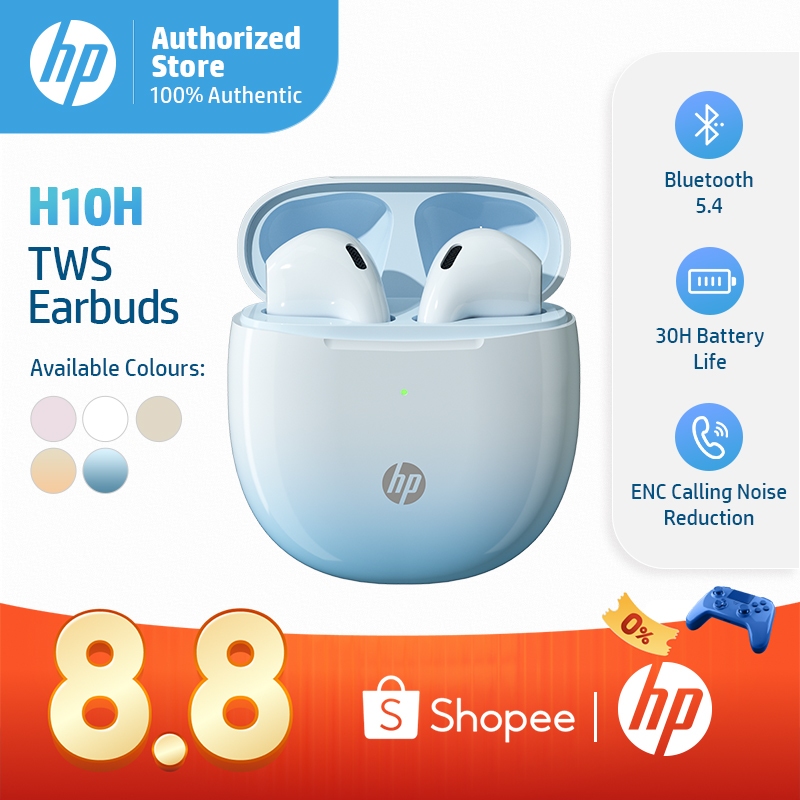 หูฟัง HP TWS Bluetooth 5.4 | เวลาเล่น 30 ชม. และเบส 13 มม | IPX4 กัน ...