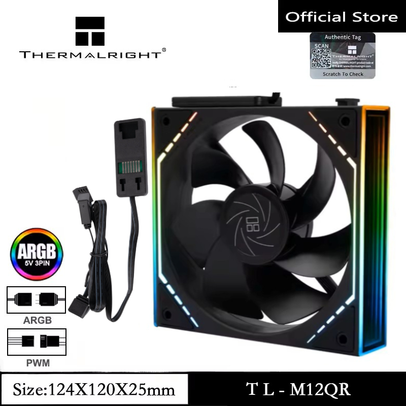 Ventilador De Cpu Thermalright Tl-m12qr 120 Mm Case Cooler | Frete grátis