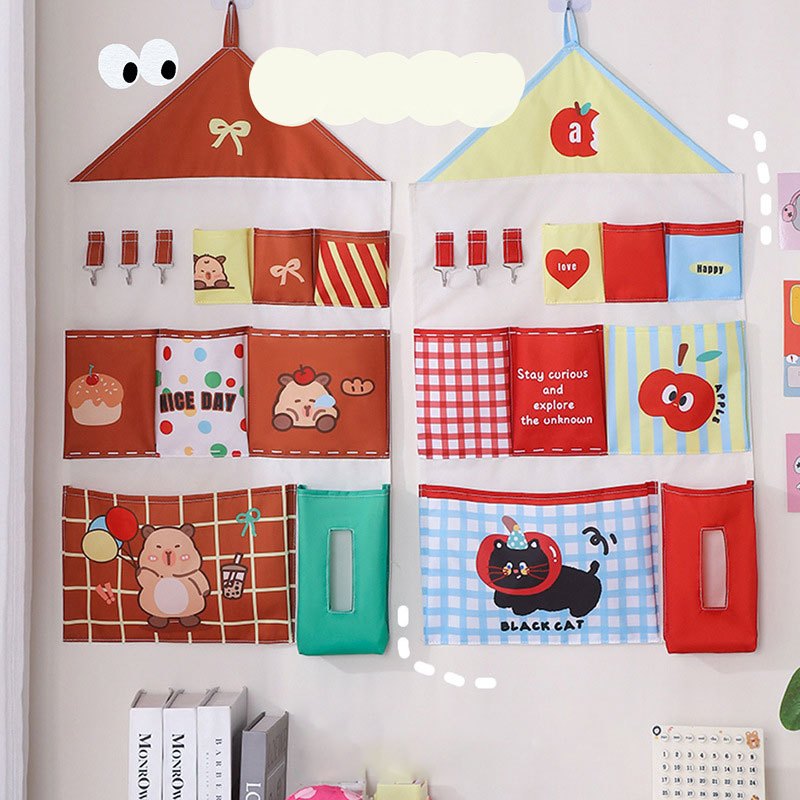 Multifuction แขวนเก็บกระเป๋าพร้อมตะขอห้องพักหอพัก Sundries Organizer ...