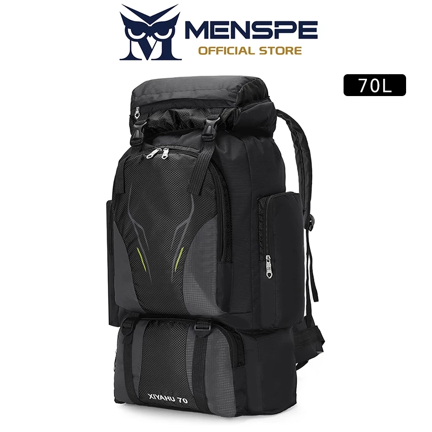 MENSPE กระเป๋าเป้สะพายหลังสำหรับปีนเขากลางแจ้ง ความจุขนาดใหญ่ 70 ลิตร