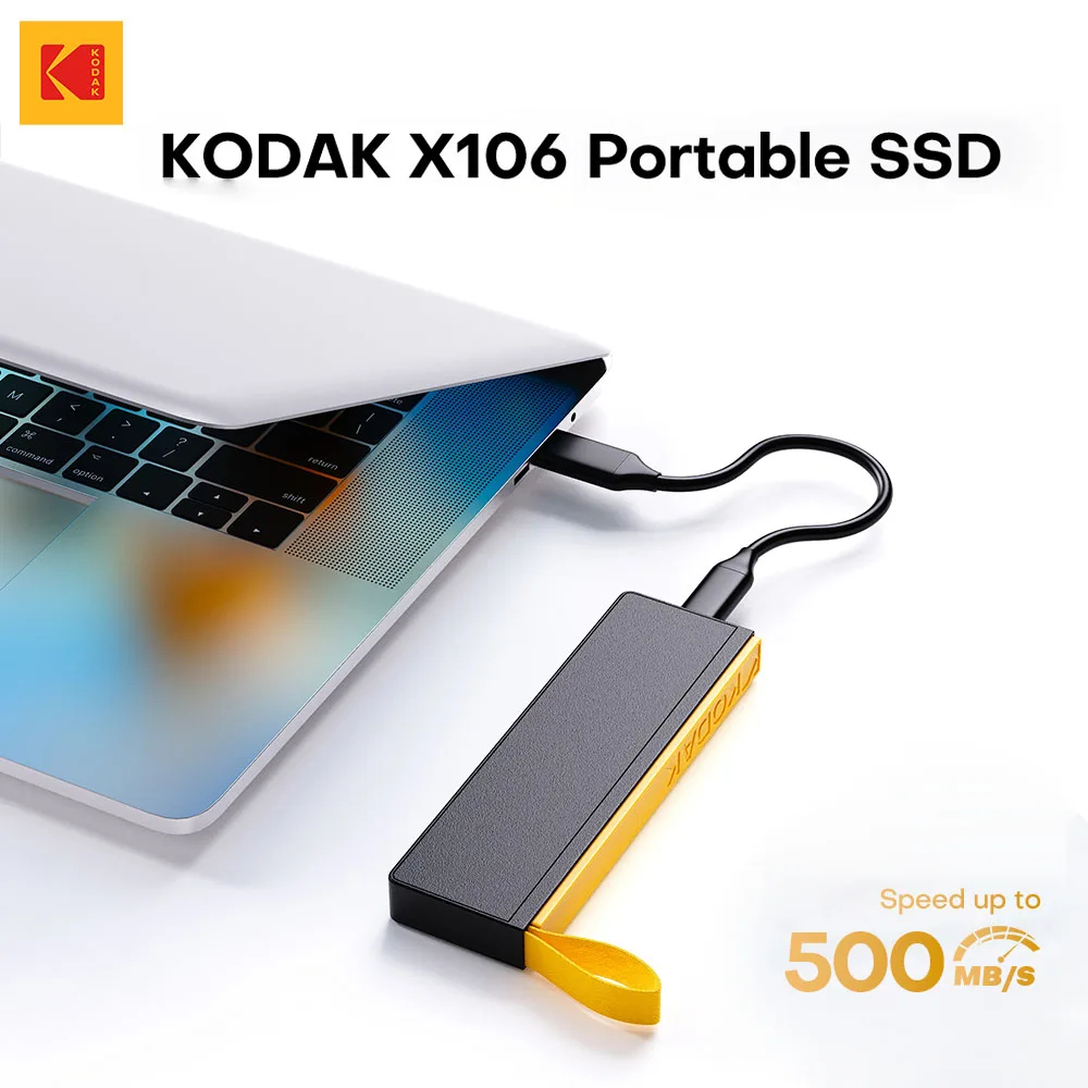 KODAK X106 SSD แบบพกพา 500MB/s | USB 3.2 Gen 2 | ขยายการจัดเก็บโทรศัพท์ ...