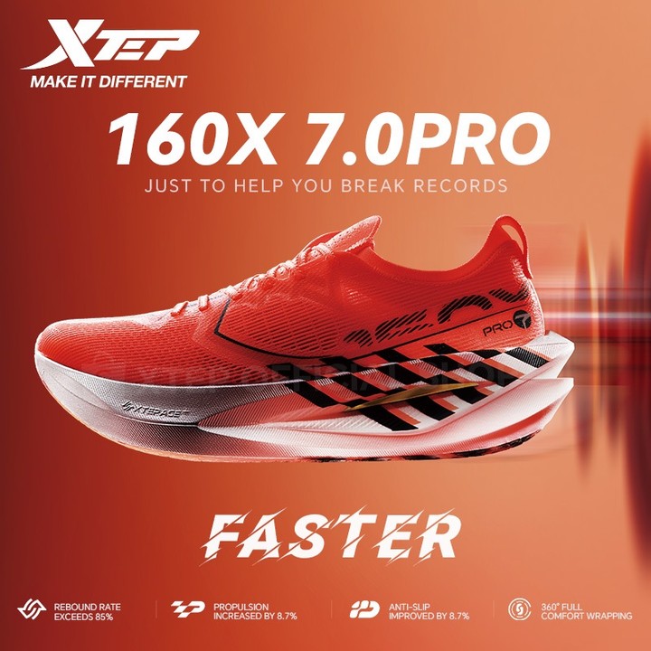 【xtep】160X7.0 PRO | Tokyo Marathon Asian Champion รองเท้าวิ่ง Racing 42KM+ Marathon Super Carbon Plate Running Shoes PACE 3-4 — รองเท้ากีฬา แบรนด์ Xtep ของแท้ 100% เช็คราคาจาก Shopee Lazada thumbnail 7