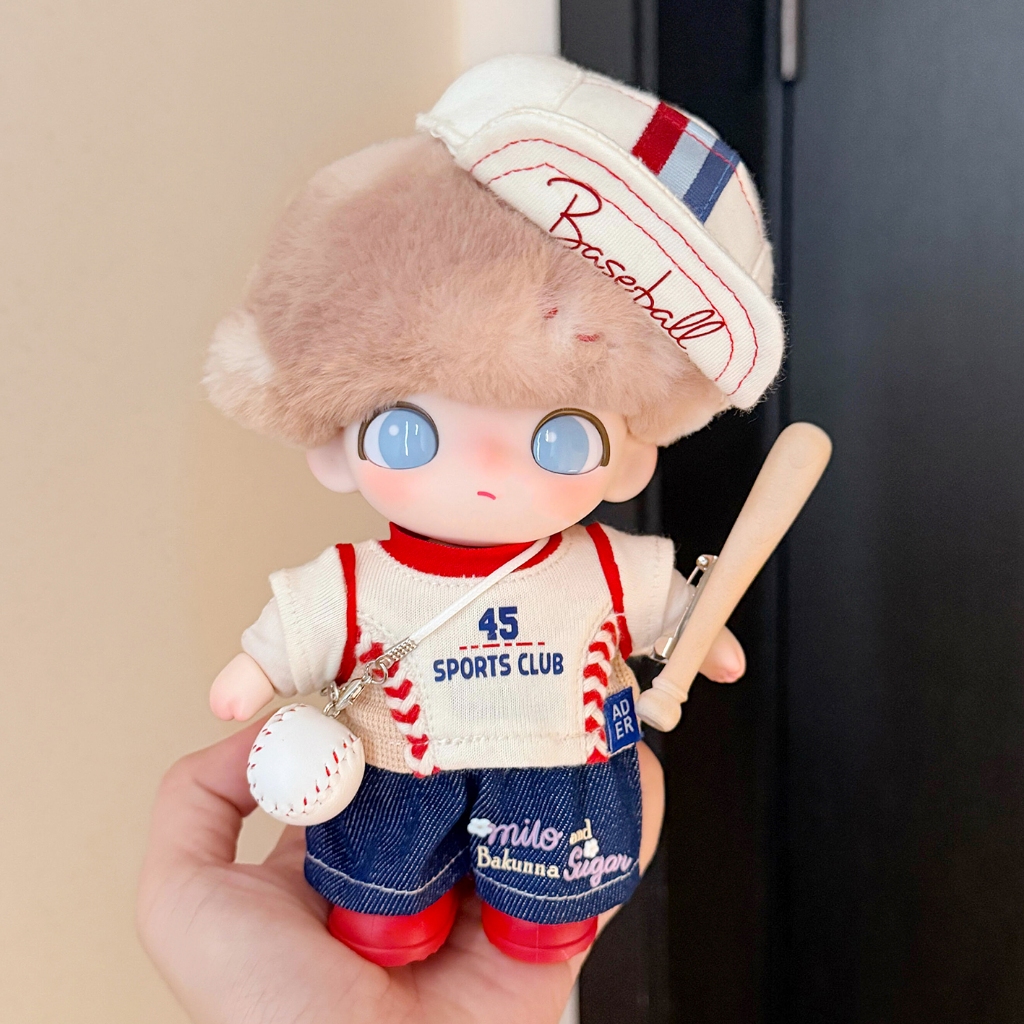 Dimoo world crush on coffee เสื้อผ้าตุ๊กตา ชุดกีฬาเบสบอล (ไม่รวมตุ๊กตา ...