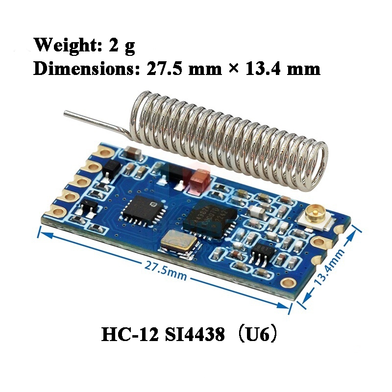 โมดูลไร้สาย HC-12 SI4438 ความถี่ 433MHz ระยะไกล พร้อมพอร์ต UART สำหรับ ...