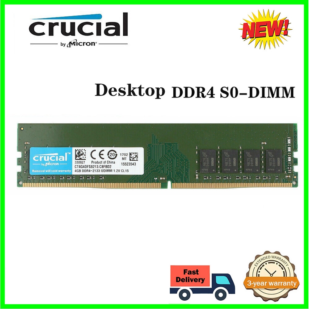 Crucial DDR4 PC RAM 4GB 8GB 16GB DDR4 2133MHz 2400Mhz 2666Mhz 3200Mhz ...