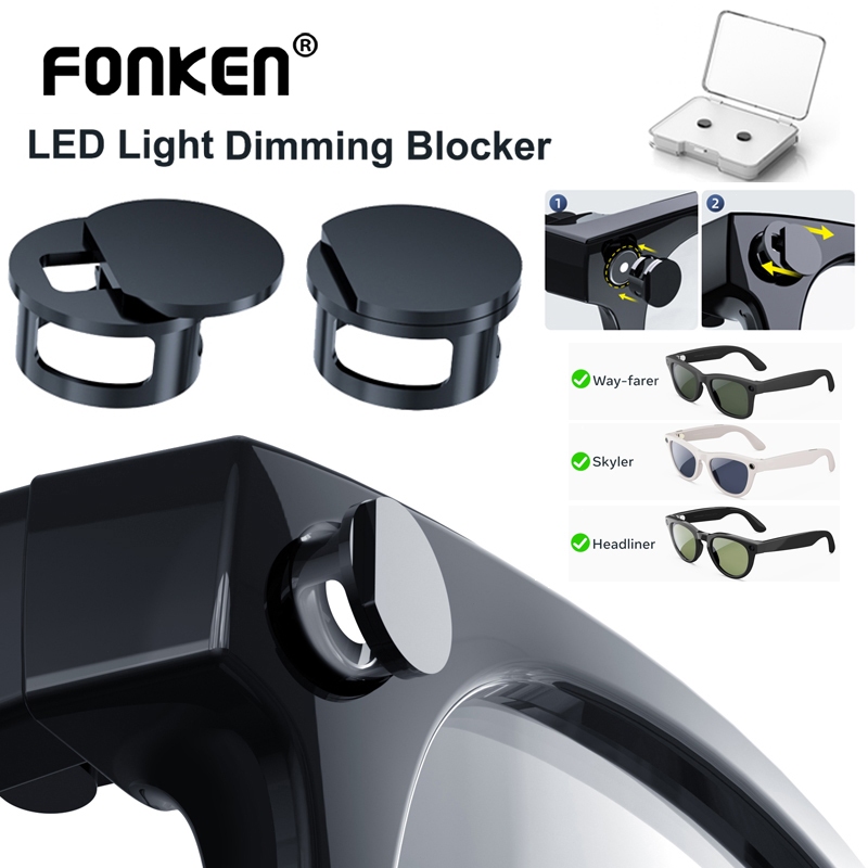 2PCS Pack LED Light Blocking สําหรับ Ray-Ban Meta Way-farer/Skyler ...