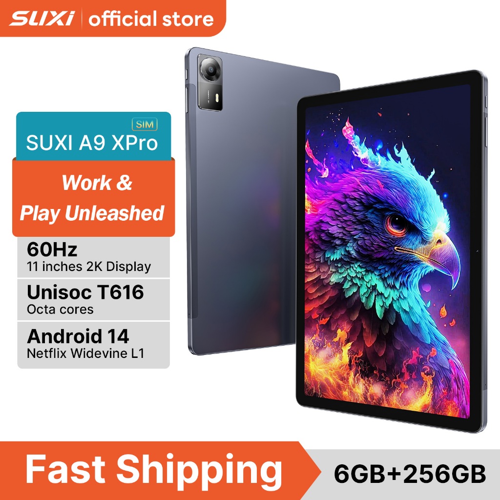 Suxi A9 XPro 14GB+256GB Tablet แท็บเล็ต Android 14.0 IPS 11 inch Unisoc ...